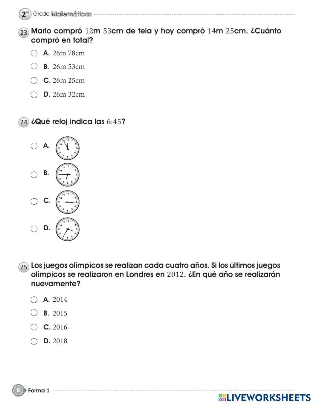 Prueba de fin de grado -  SEGUNDO