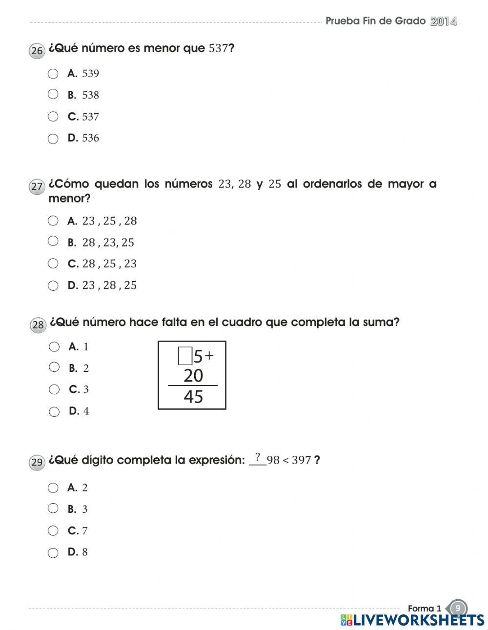 Prueba de fin de grado -  SEGUNDO