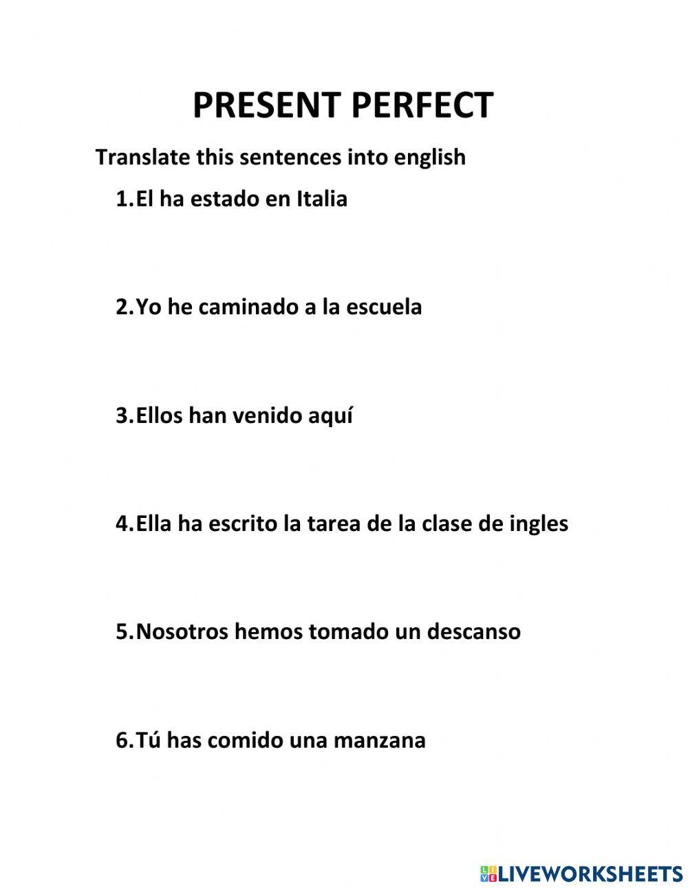 Present perfect