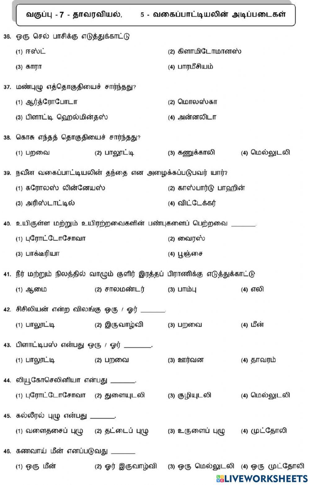 7. Basis of Classification-2 7. Basis of Classification-2