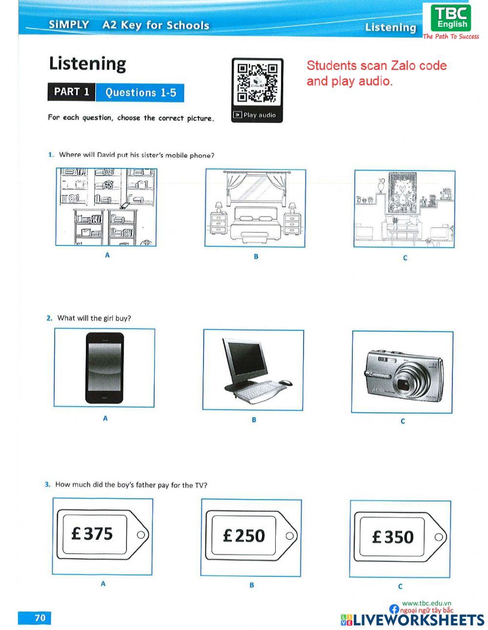 Simply KET Test 5 Listening