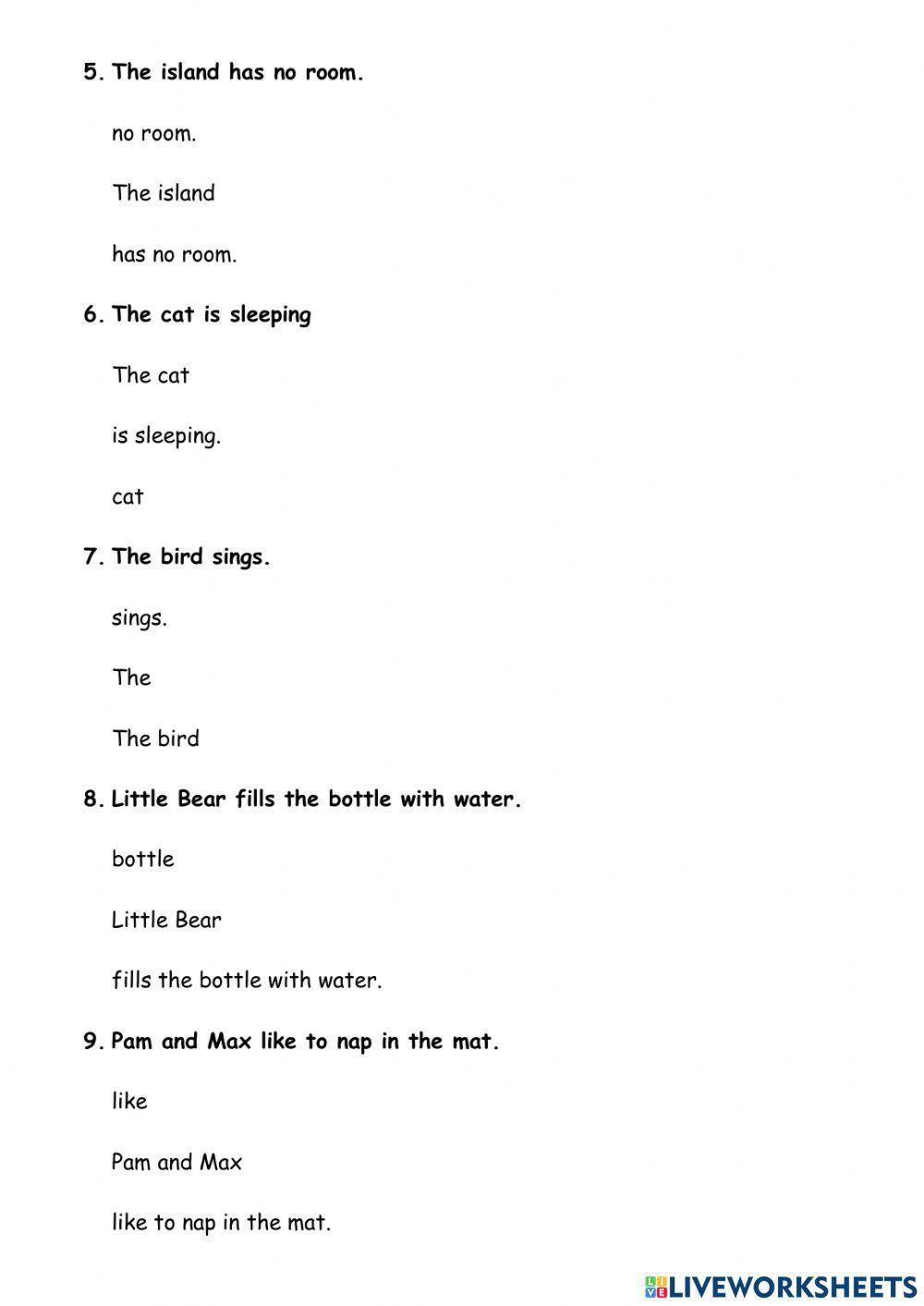 Subjects and Predicates