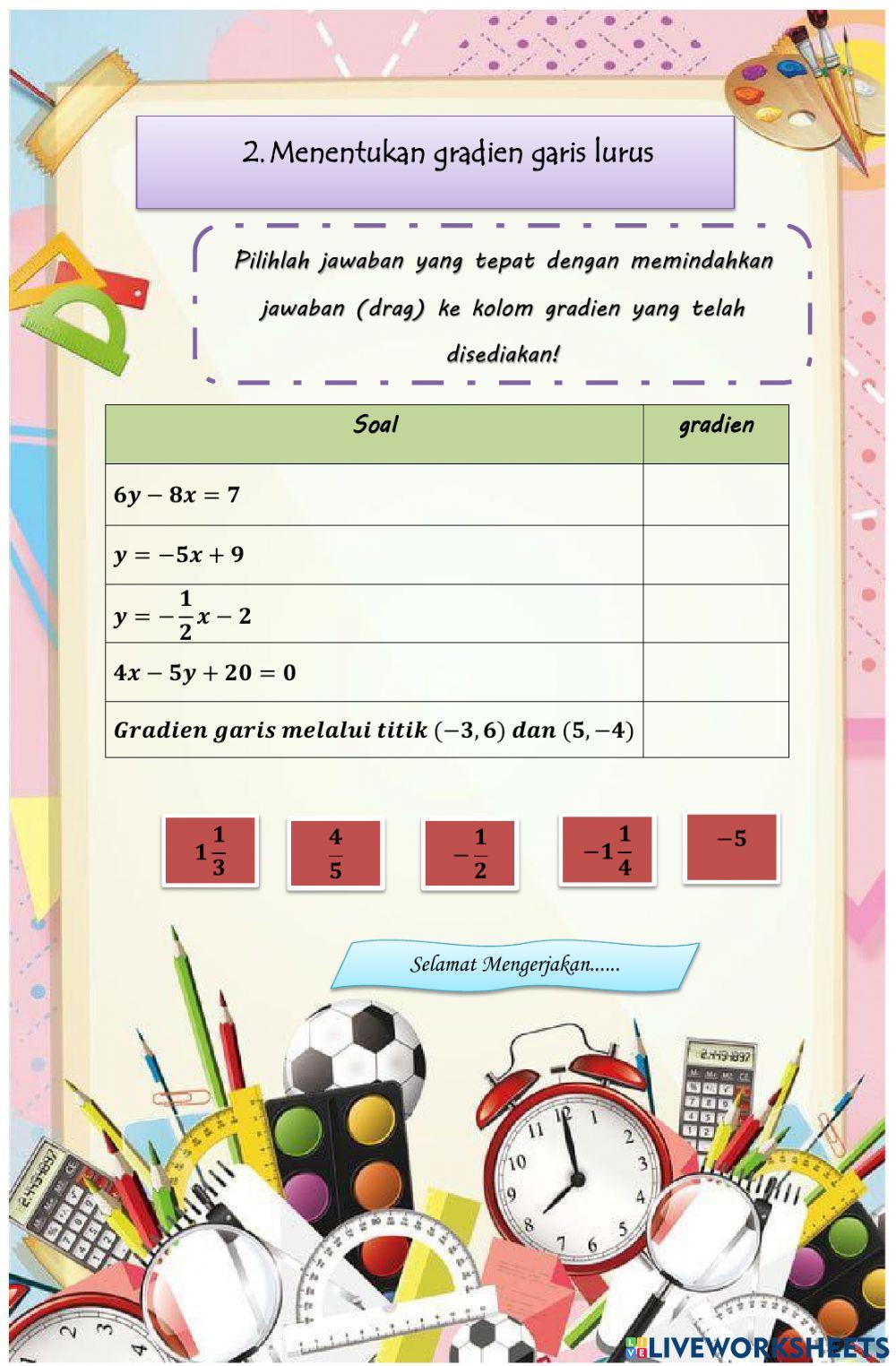 Lkpd persamaan garis lurus