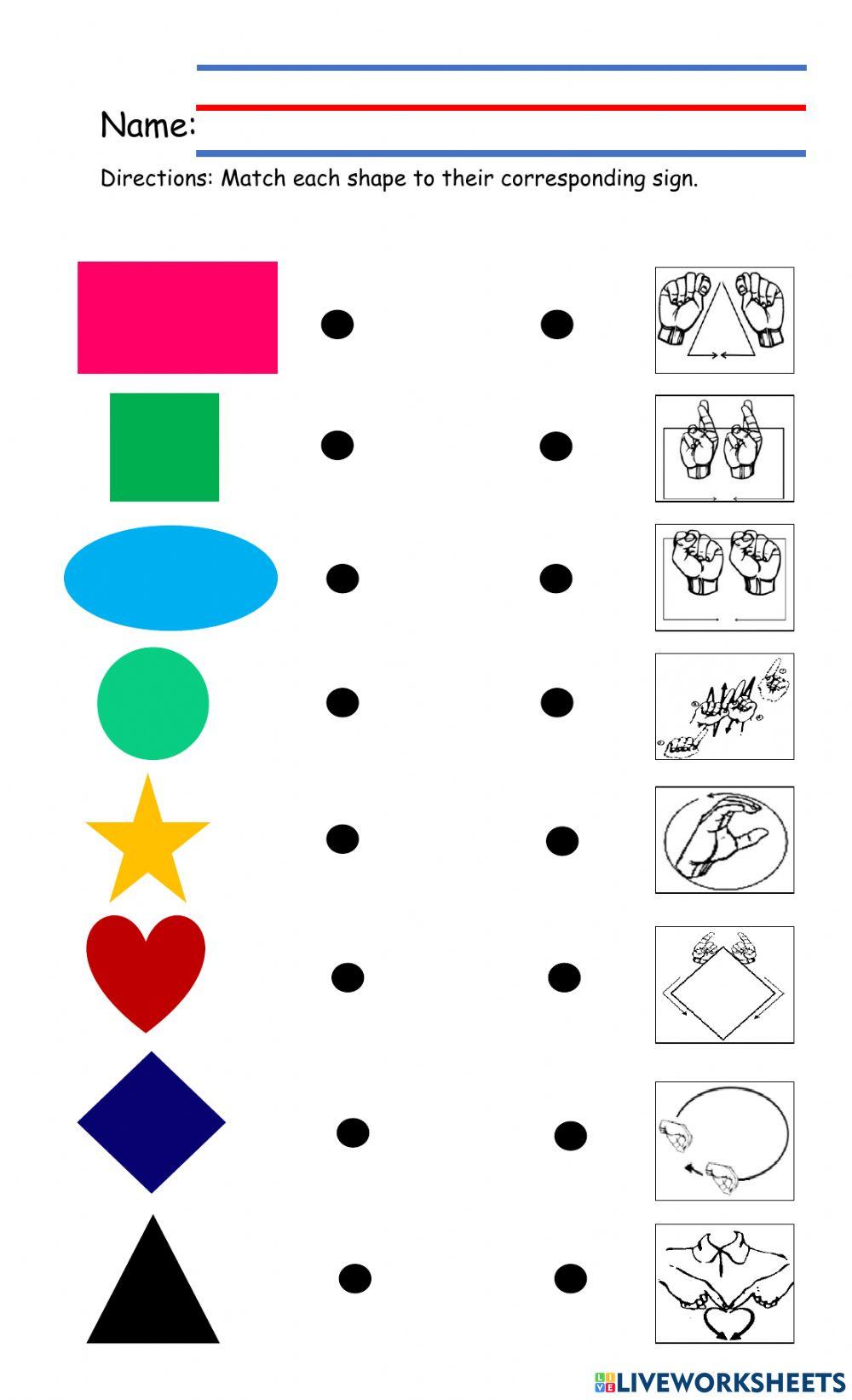 Shapes online exercise for Pre Kindergarten Live Worksheets