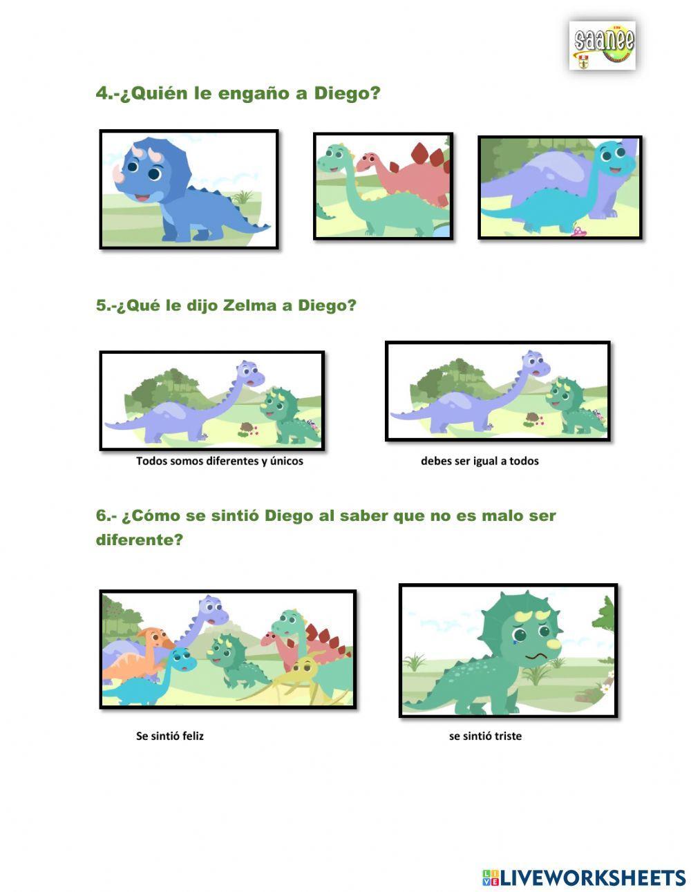 Diego, un dinosaurio diferente