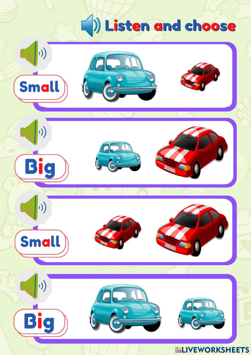 Fernanda Marín | Big and small 1542730 | LiveWorksheets