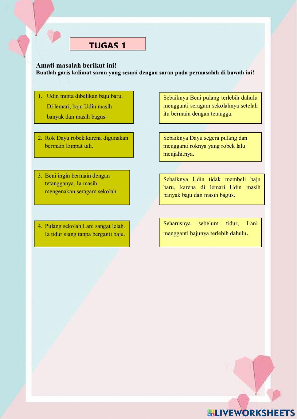 Kewajiban dan hakku di rumah berkaitan pakaian