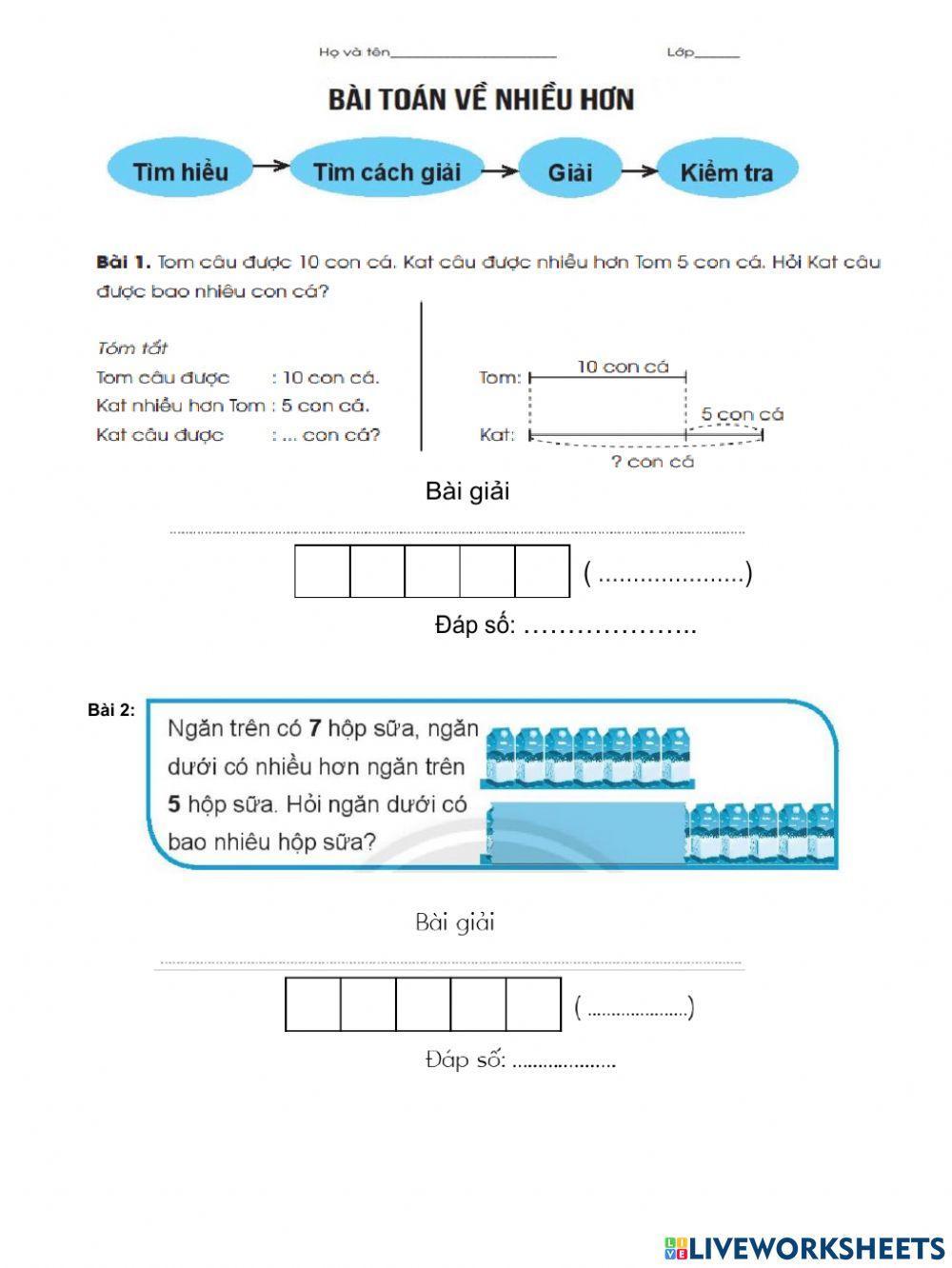 Bài toán nhiều hơn (tiết 1)