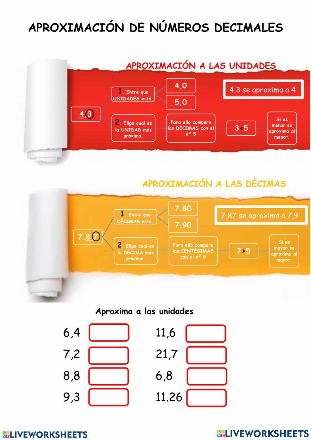 Aproximación decimales