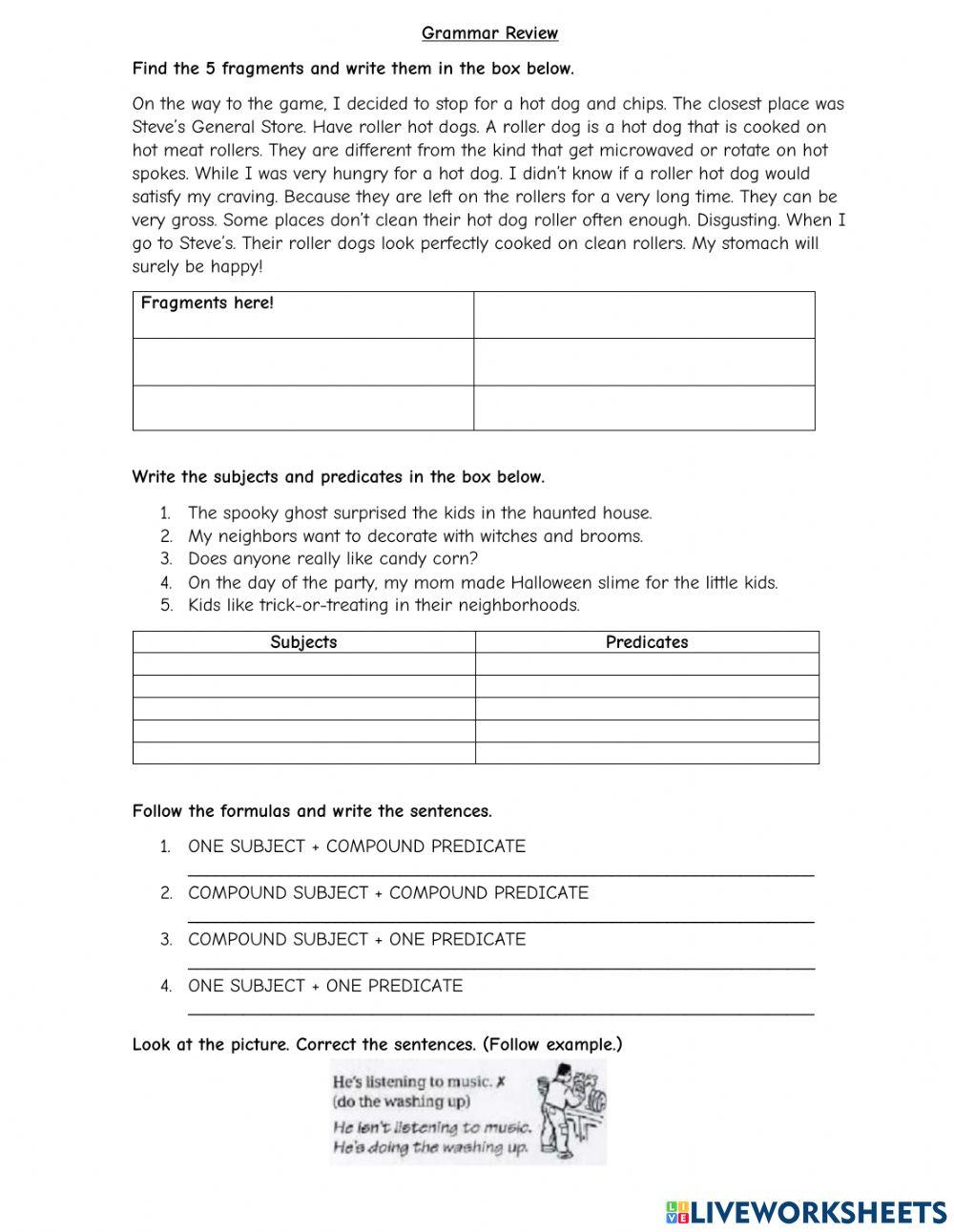 Grammar Review Grammar Review