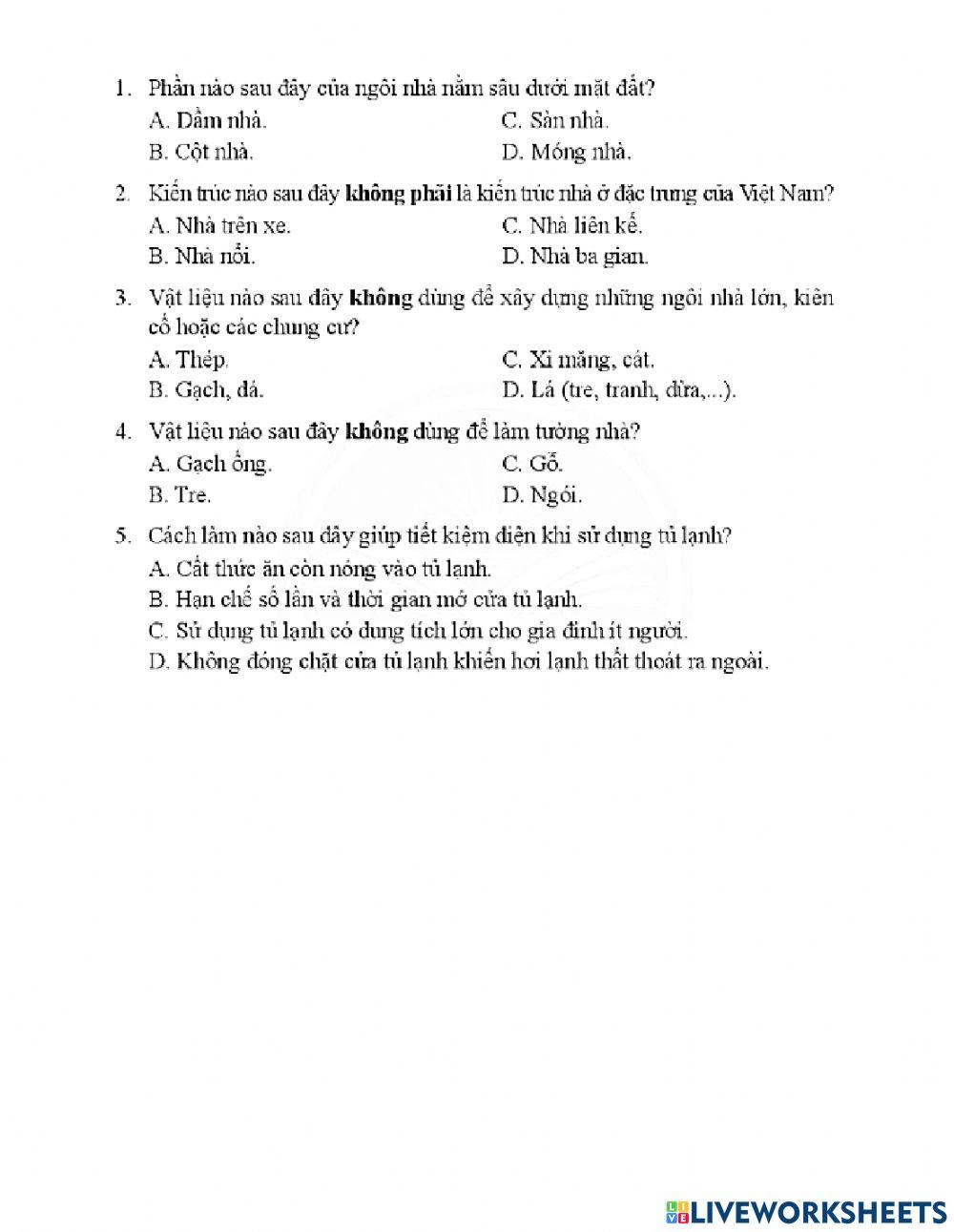 Ôn tập giữa học kì 1