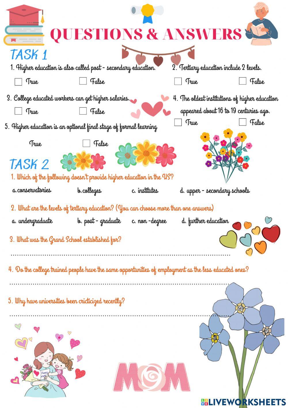 Unit 5 - Higher education -reading