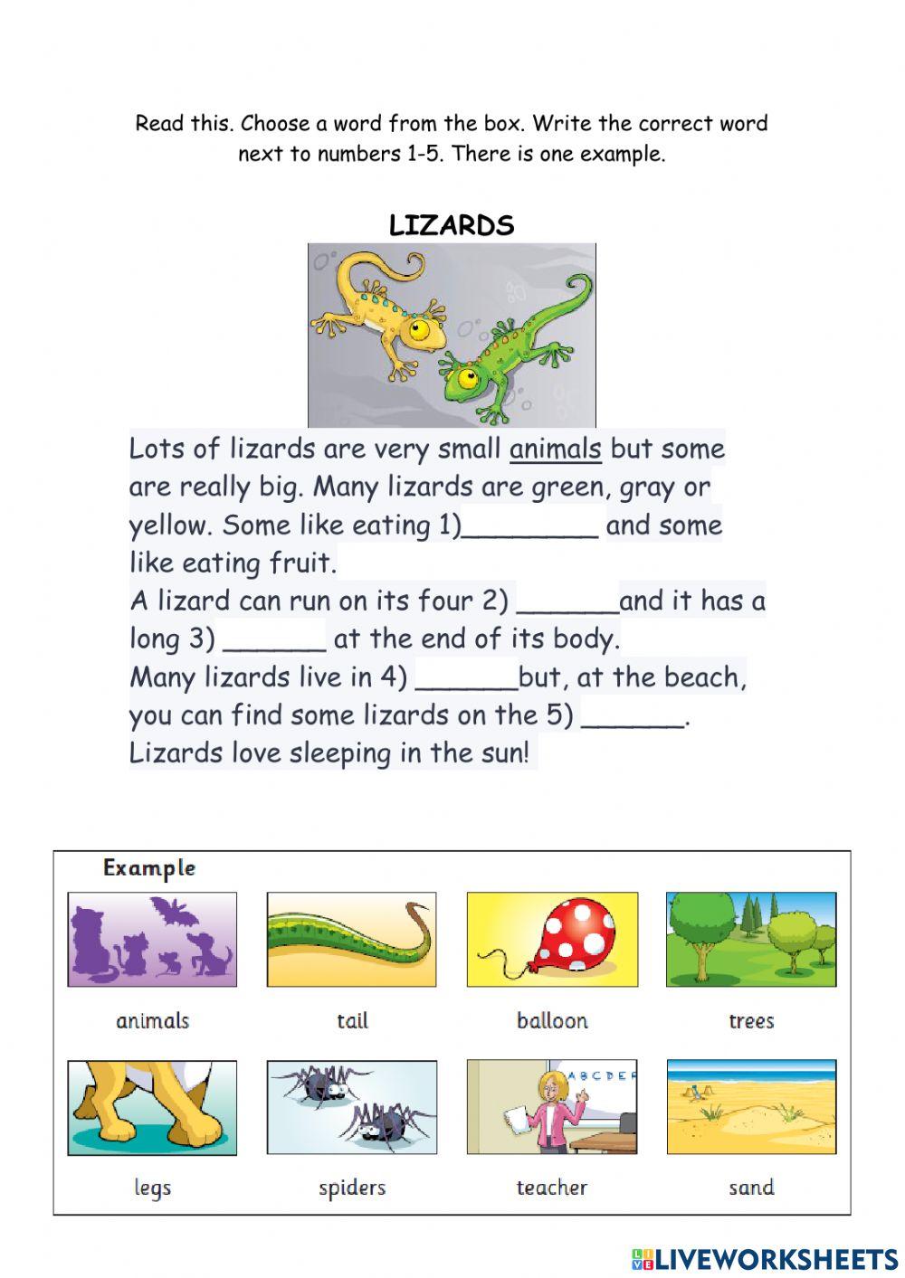 Reading and writing bronze worksheet | Live Worksheets
