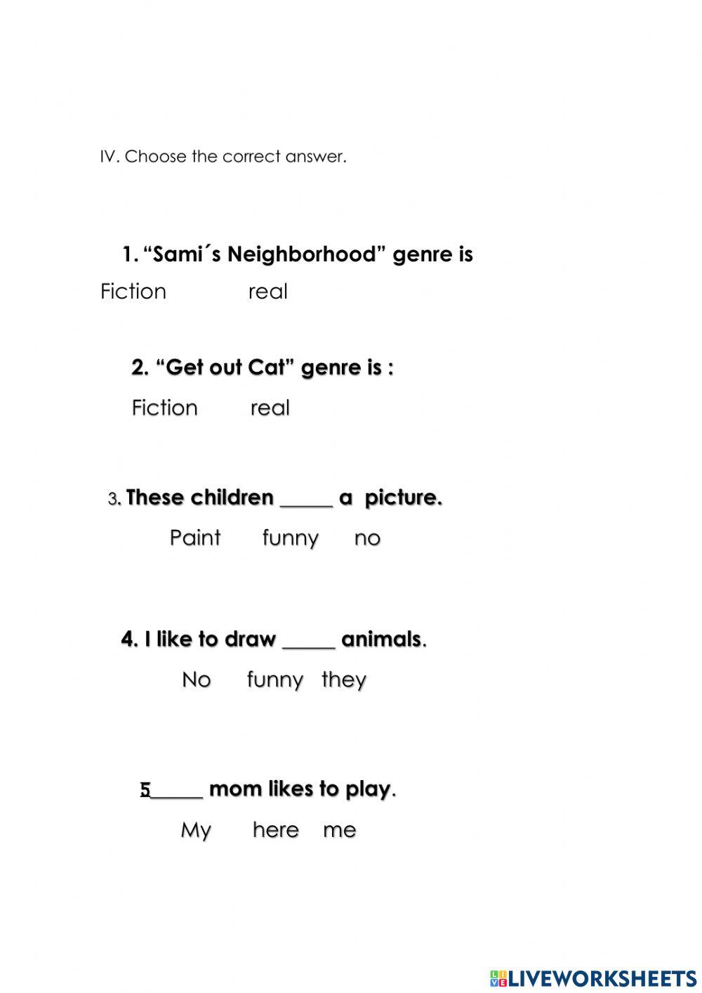 Reading comprehension