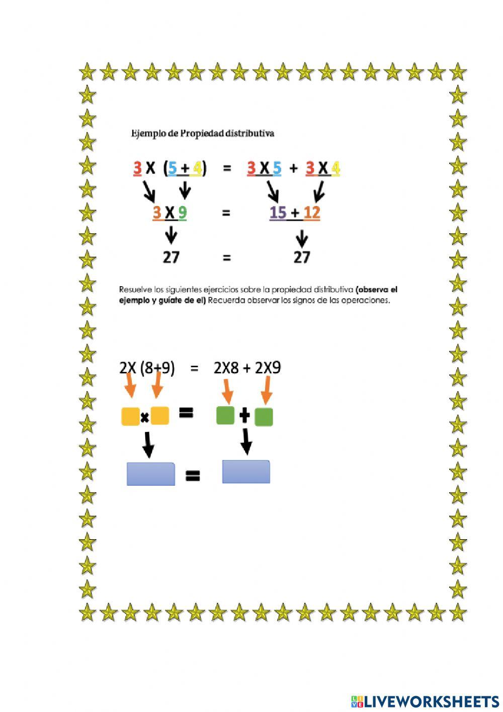 Propiedad distributiva 5º