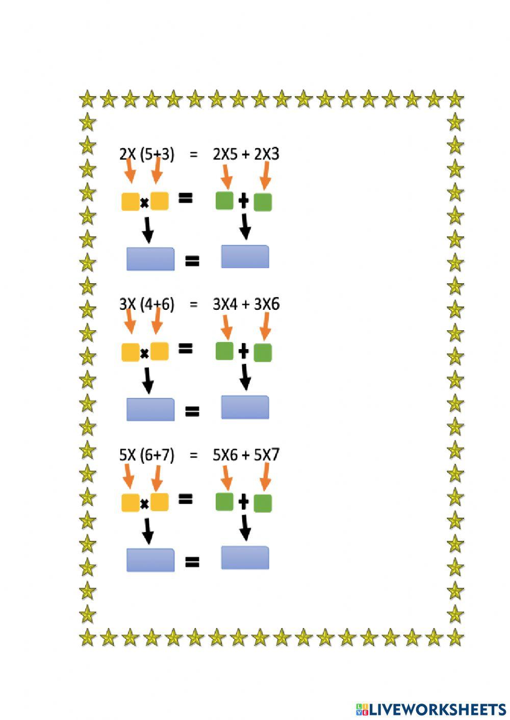 Propiedad distributiva 5º