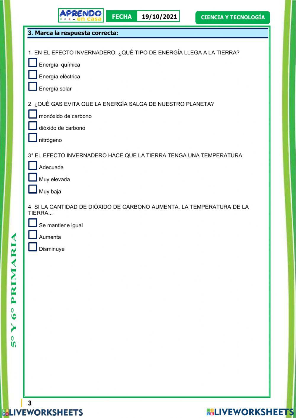 EL CAMBIO CLIMATICO Y EFECTO INVERNADERO - 5to -C-