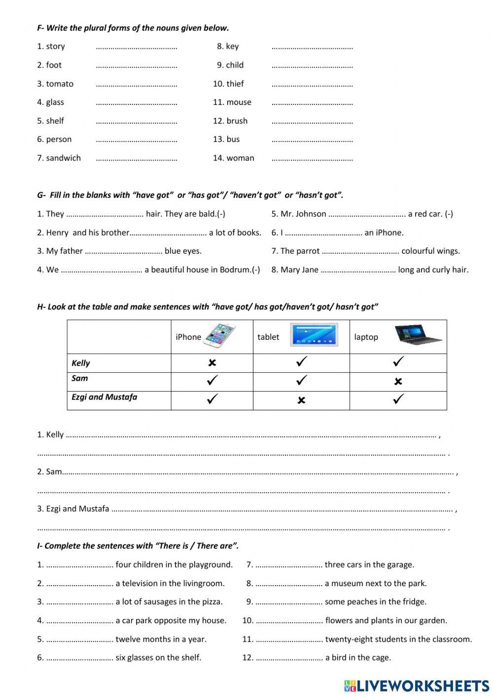 5th Grade - 1st Term 1 Exam - Preparation Sheet