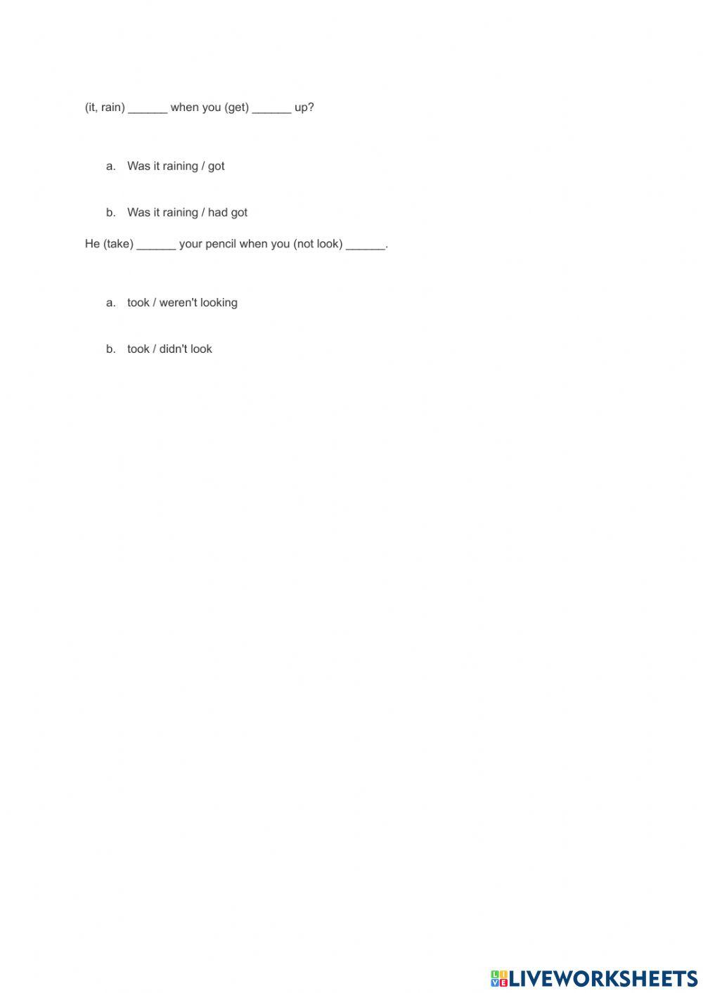 Past Tenses Review 4