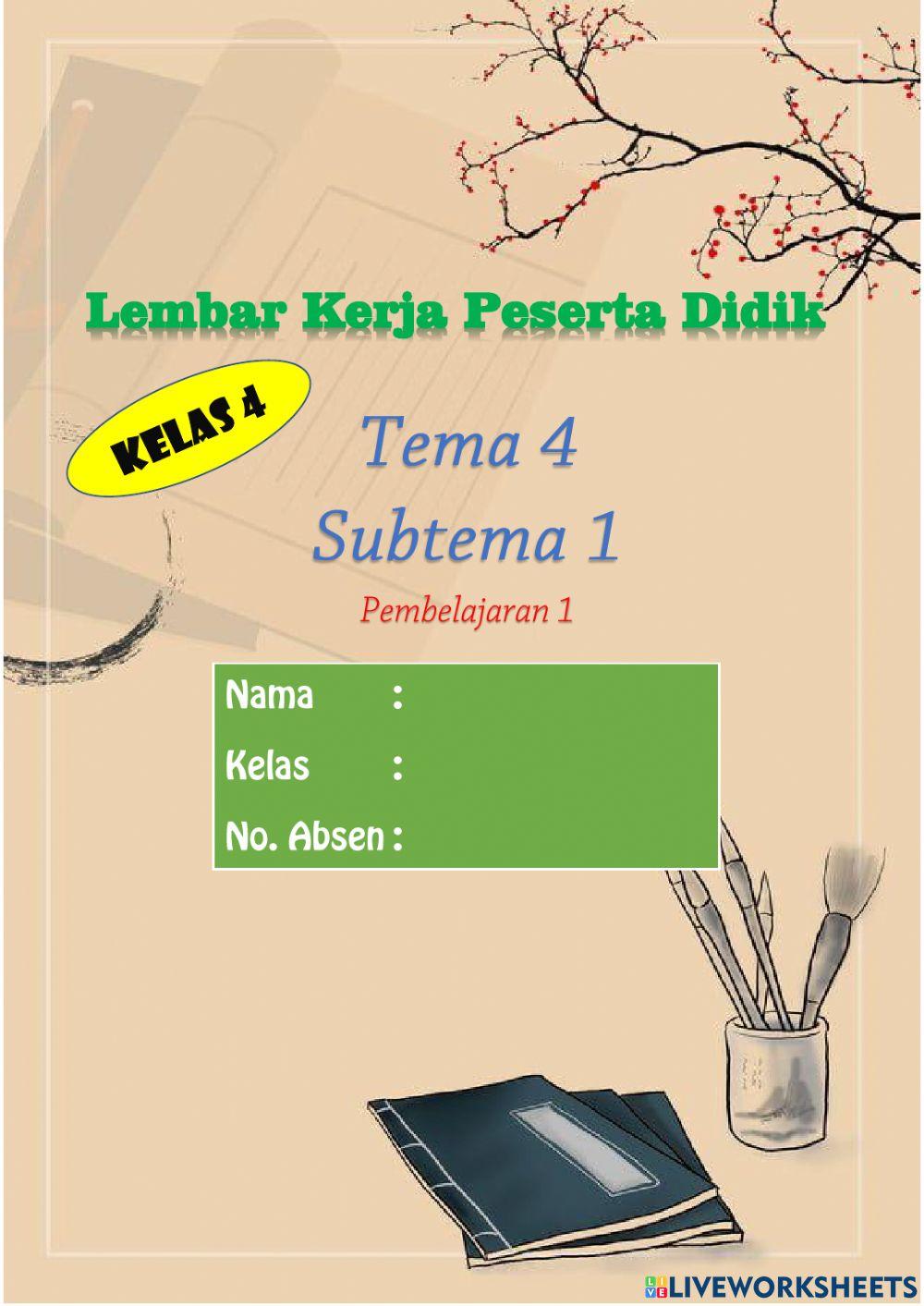 Tema 4 Subtema 1 Pembelajaran 1