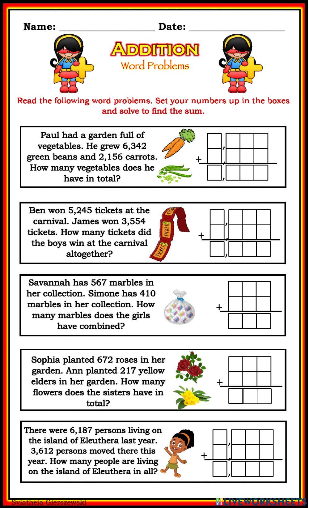 Addition without regrouping
