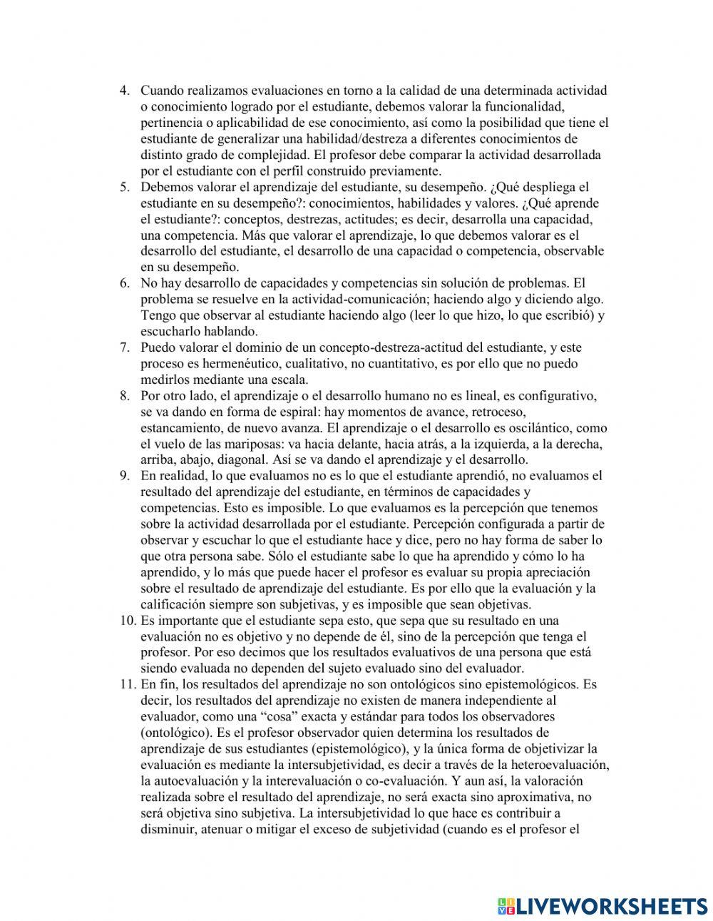 El resultado de los aprendizajes