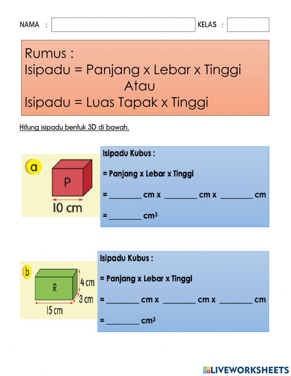 Isipadu Tahun 4 Isipadu Tahun 4