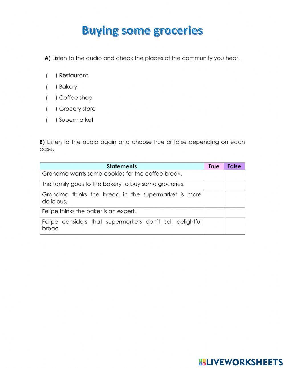 Buying some groceries