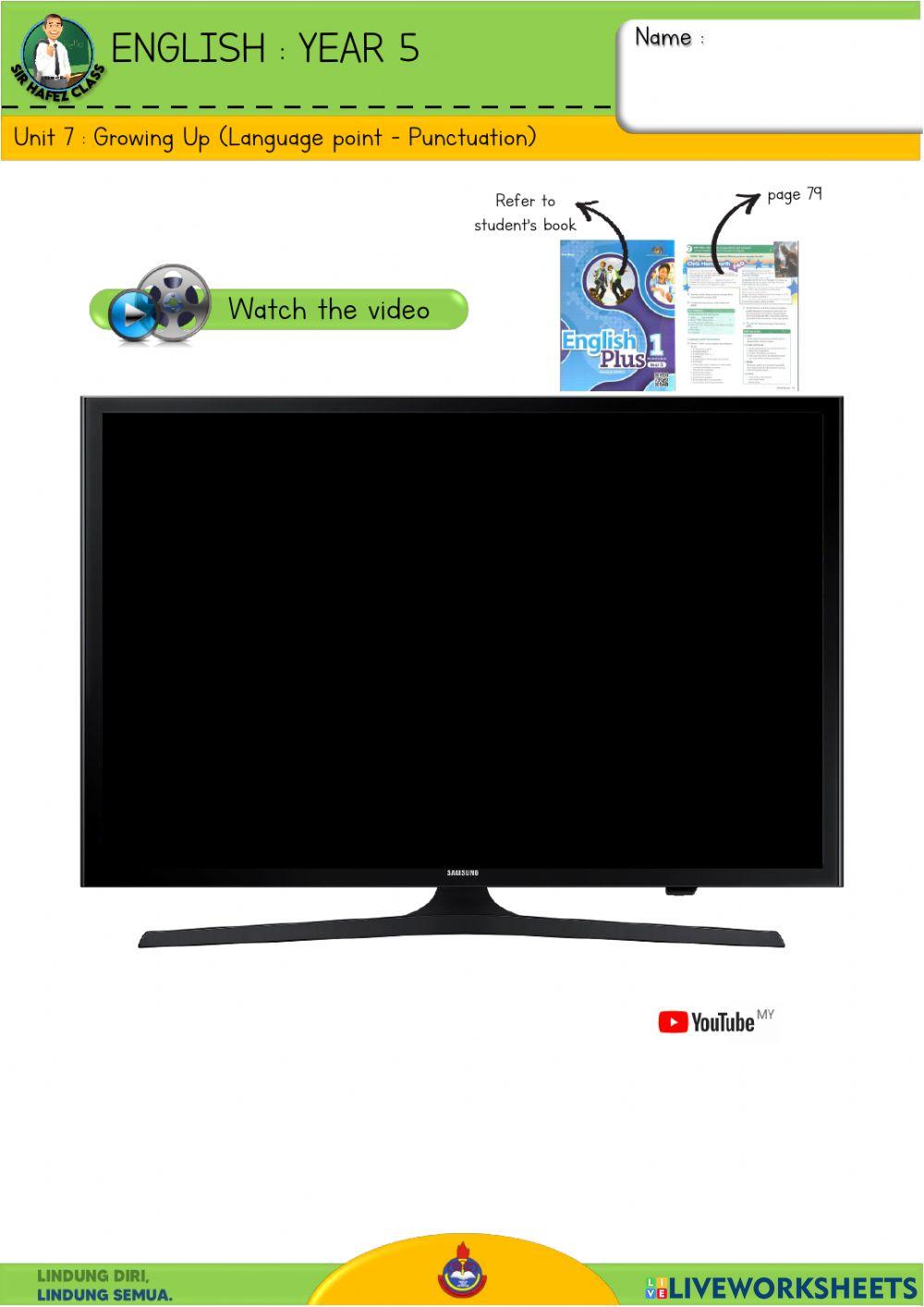 English Y5 - Growing up 6