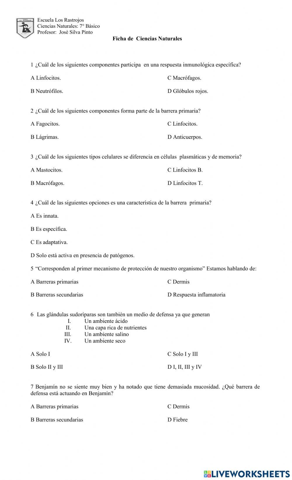 Sistema Inmune Barreras defensivas