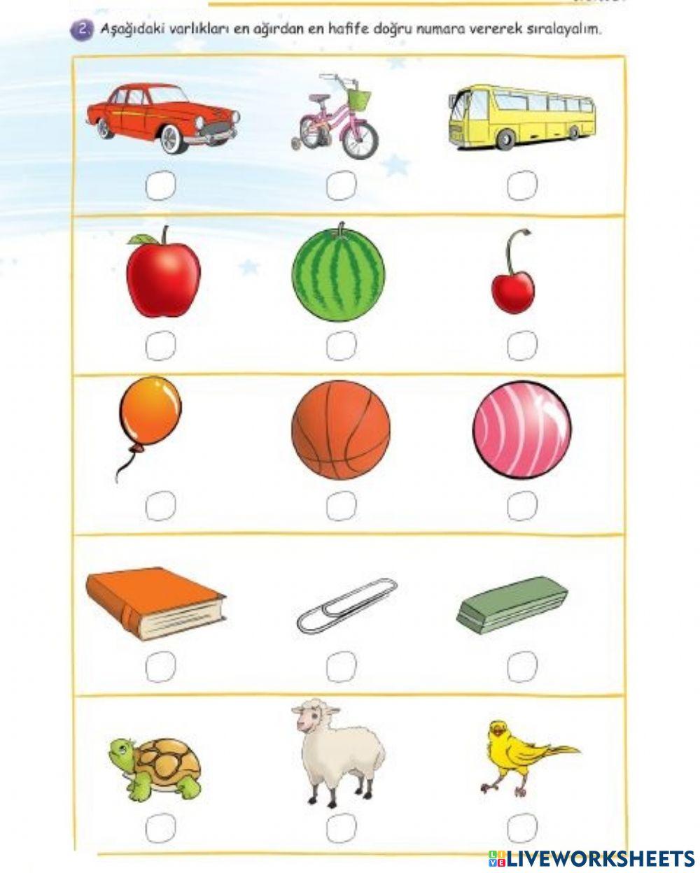 Ağırdan hafife doğru sıralayalım