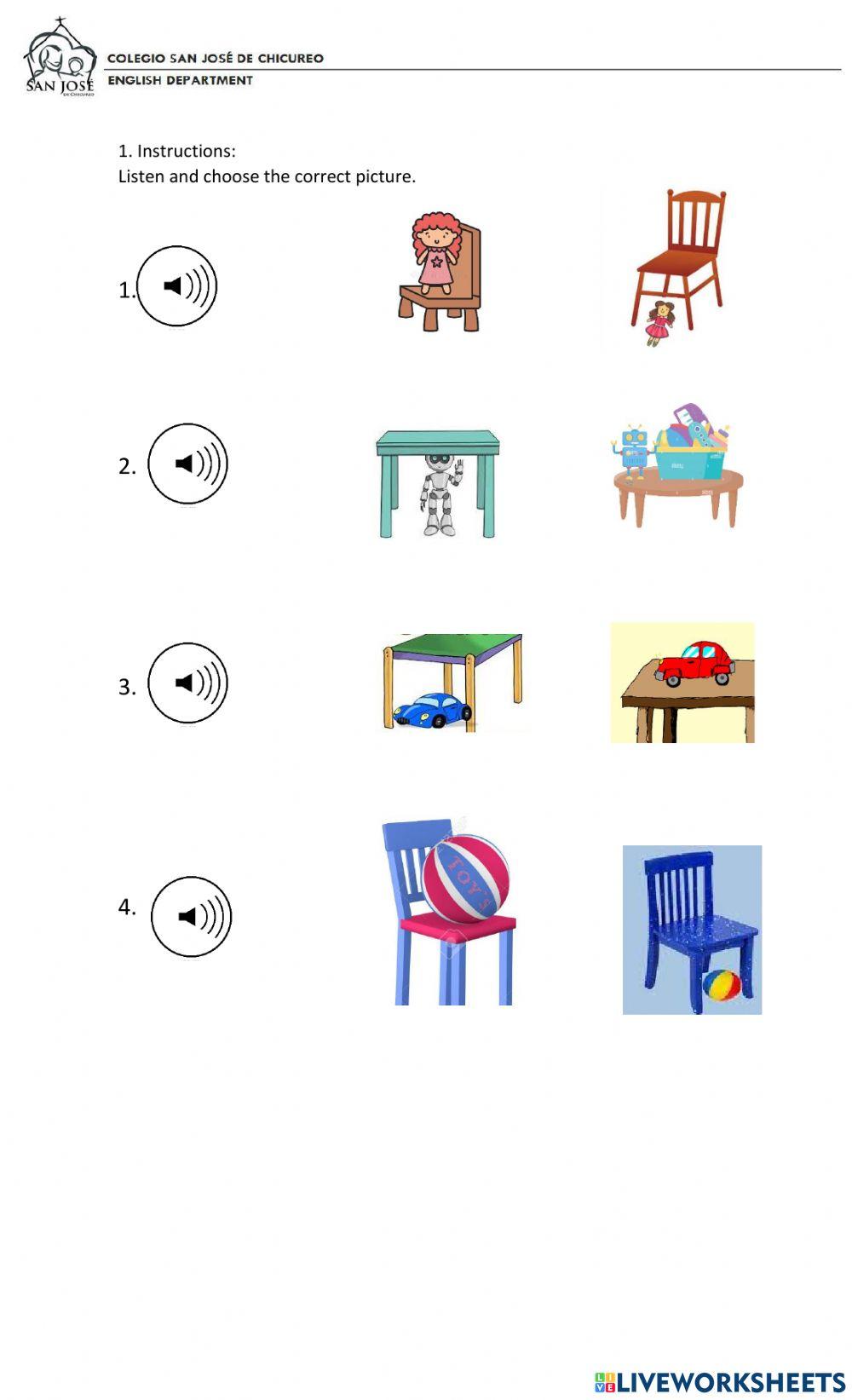 Preposition and toys
