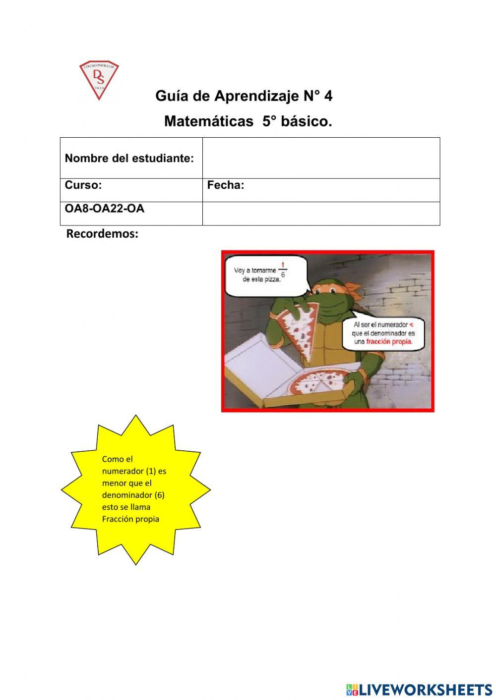 Fracciones propias e impropias