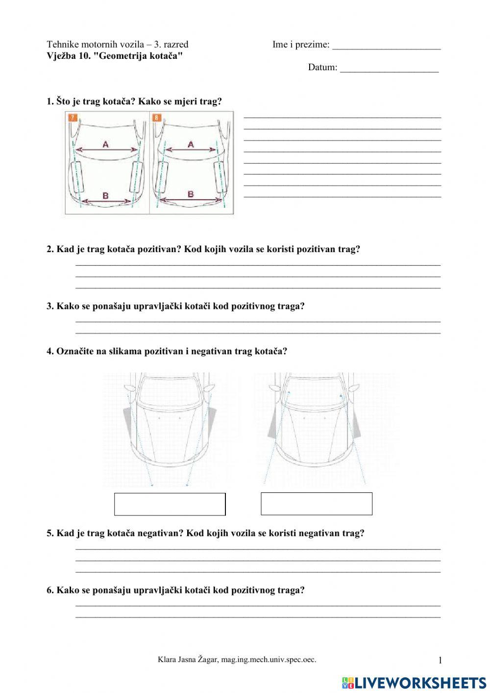 Vježba 10 - Geometrija kotača