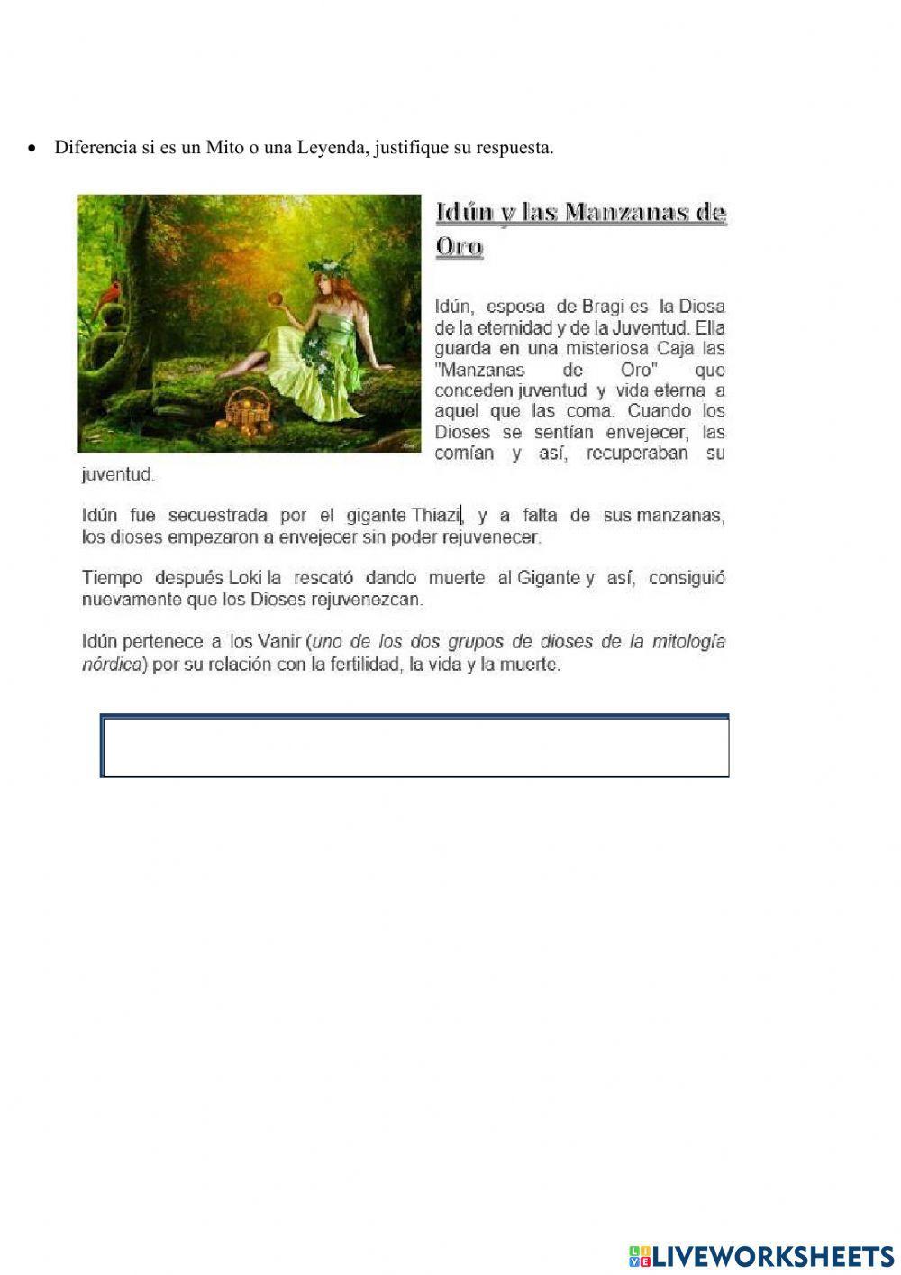 Diferencia entre mitos y leyendas