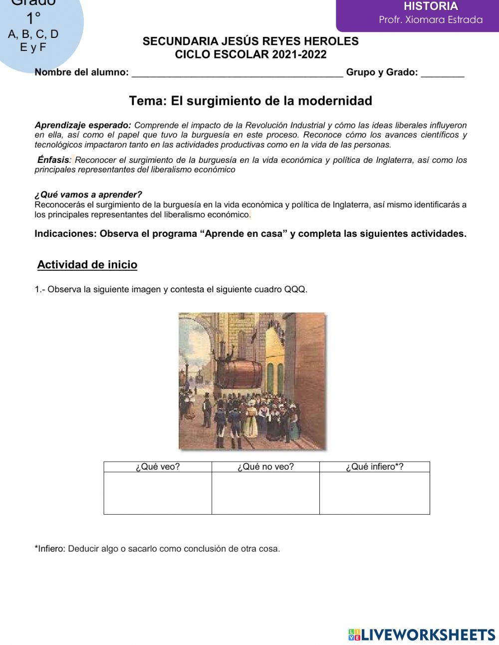 El surgimiento de la modernidad