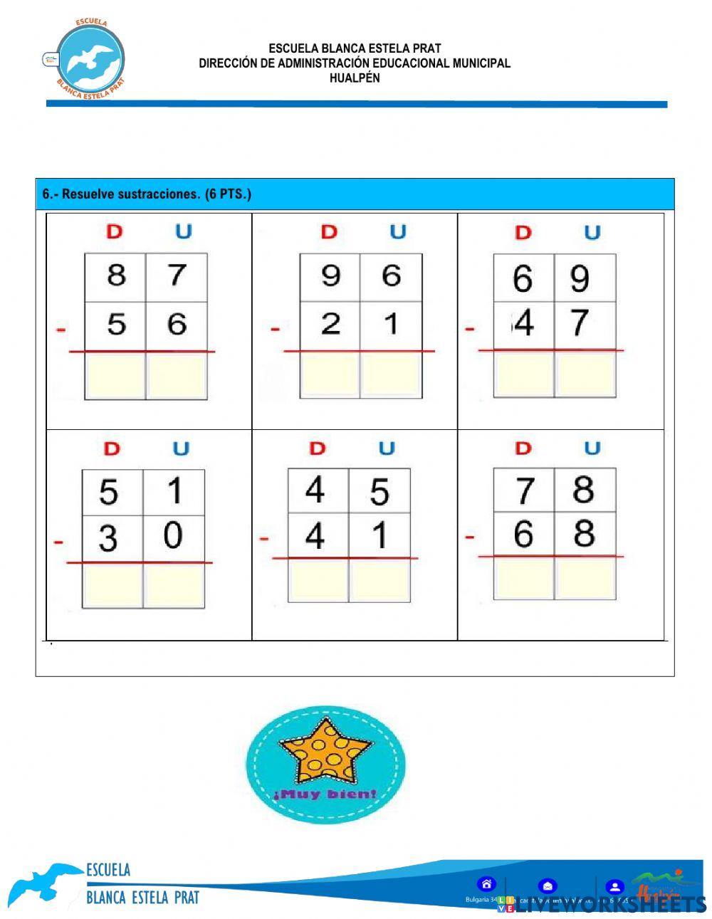 Evaluación de Matemática