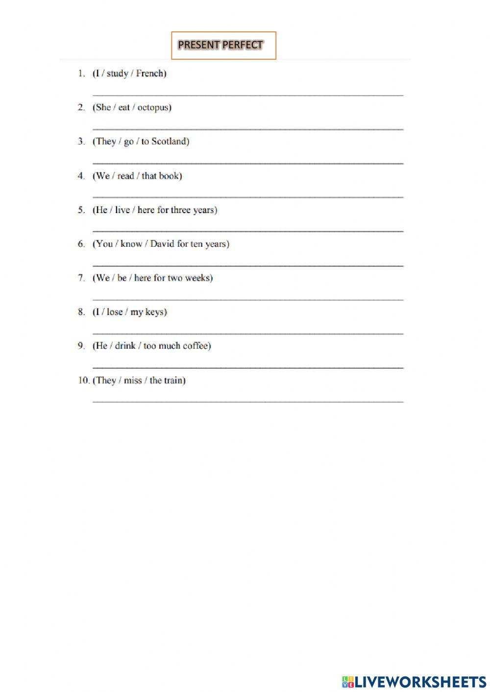 Present Perfect (affirmative)