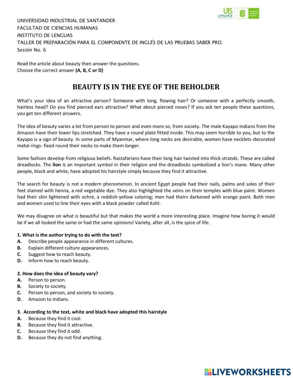 Saber pro - ejercicios de preparaciòn