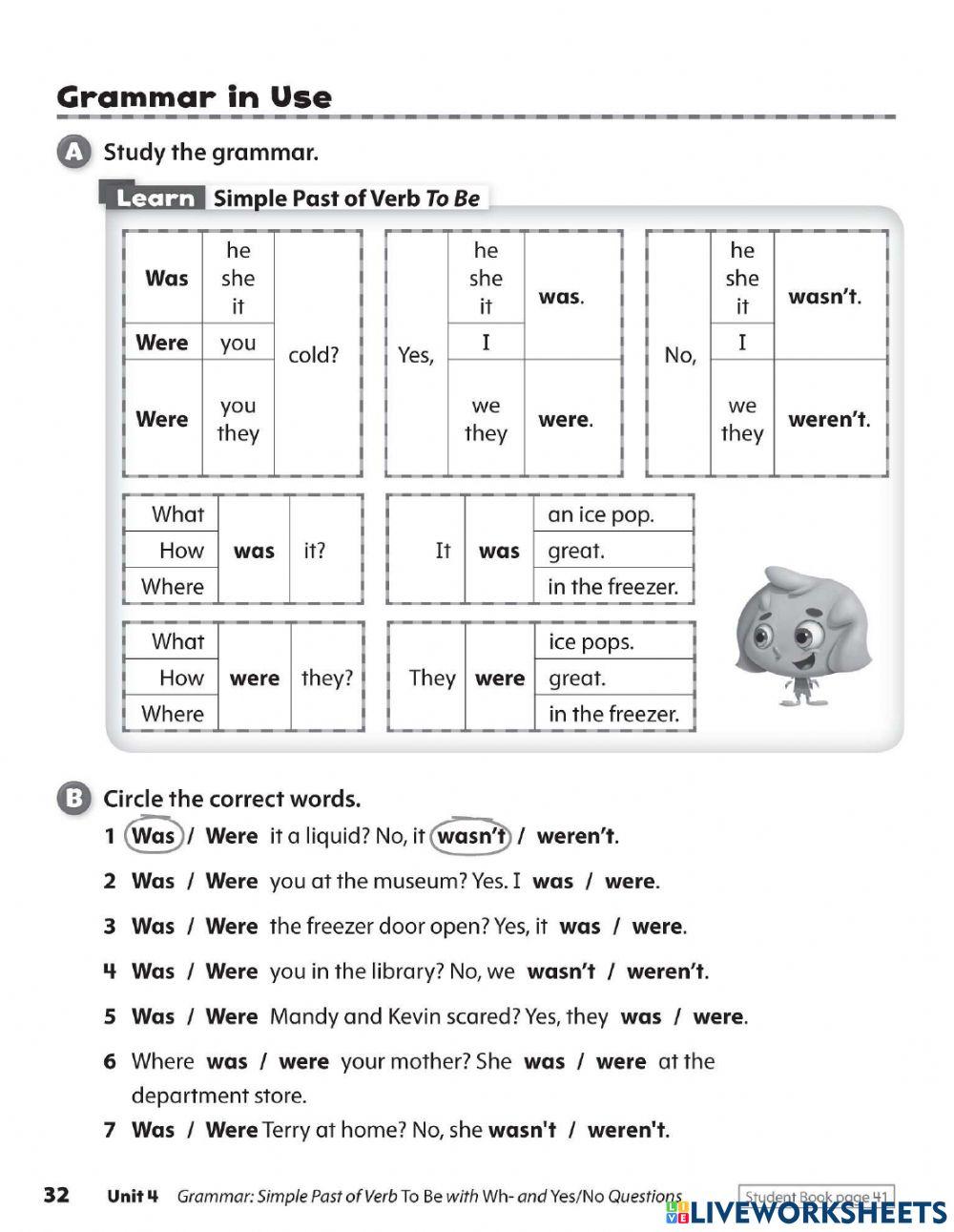 Od2-U4-GRAMMAR (WAS, WERE)