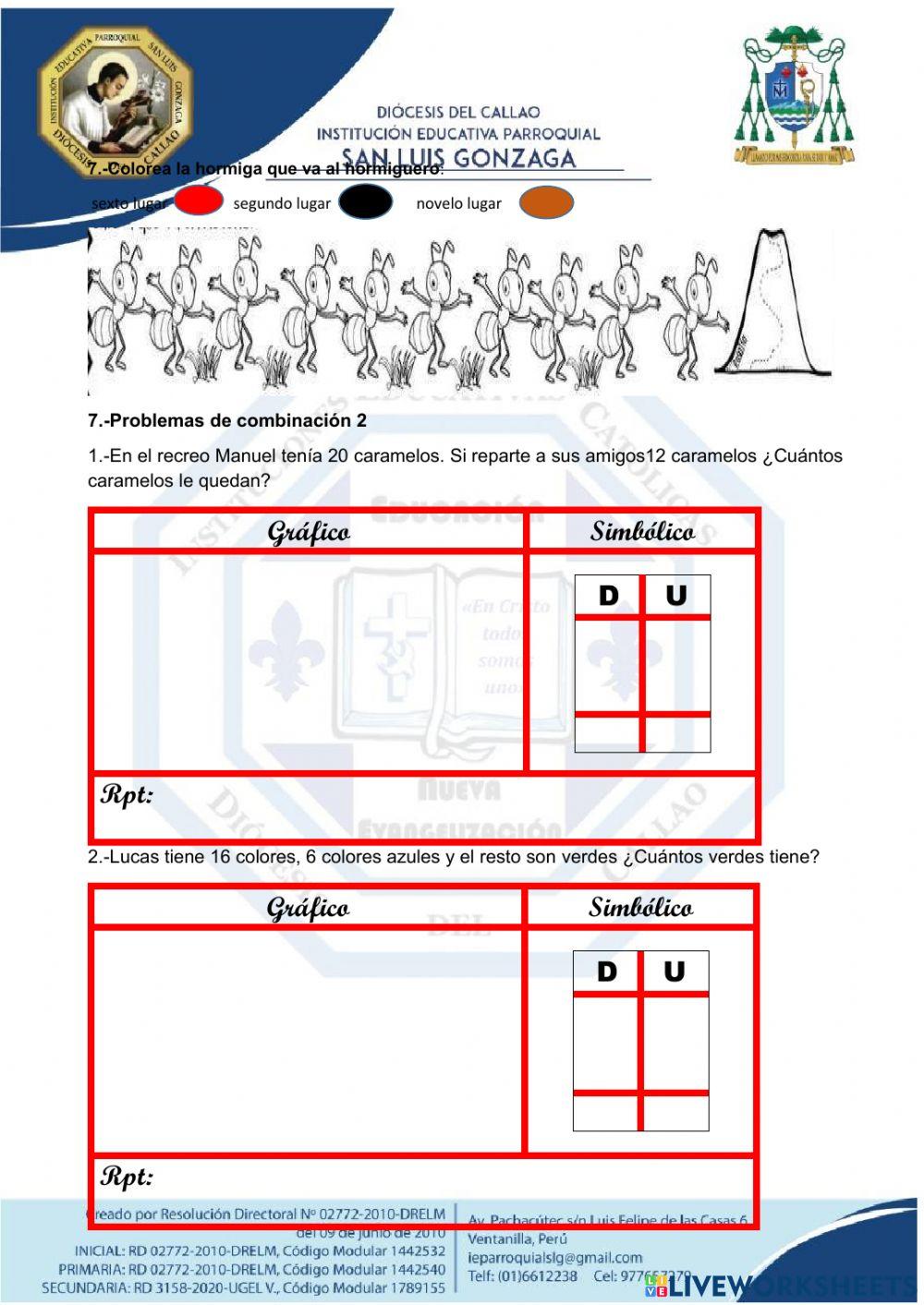 Examen de Matemática III bimestre