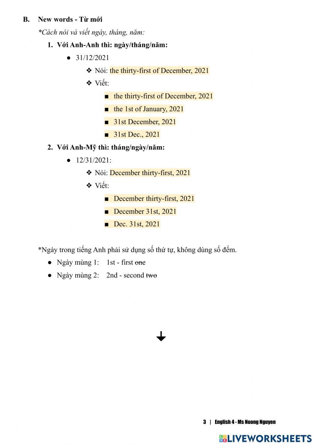 E4U4 dates (doc) (Ms Nuong Nguyen)