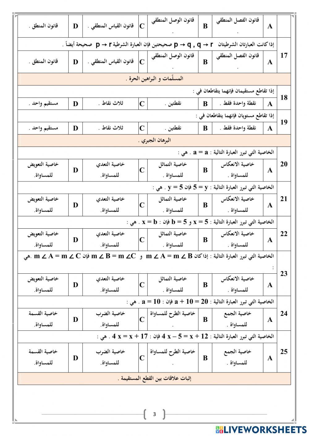 التبرير والبرهان 1