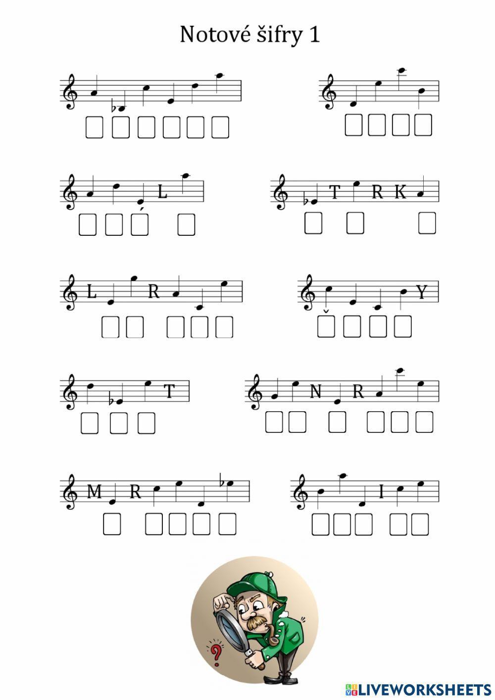 Notové šifry 1