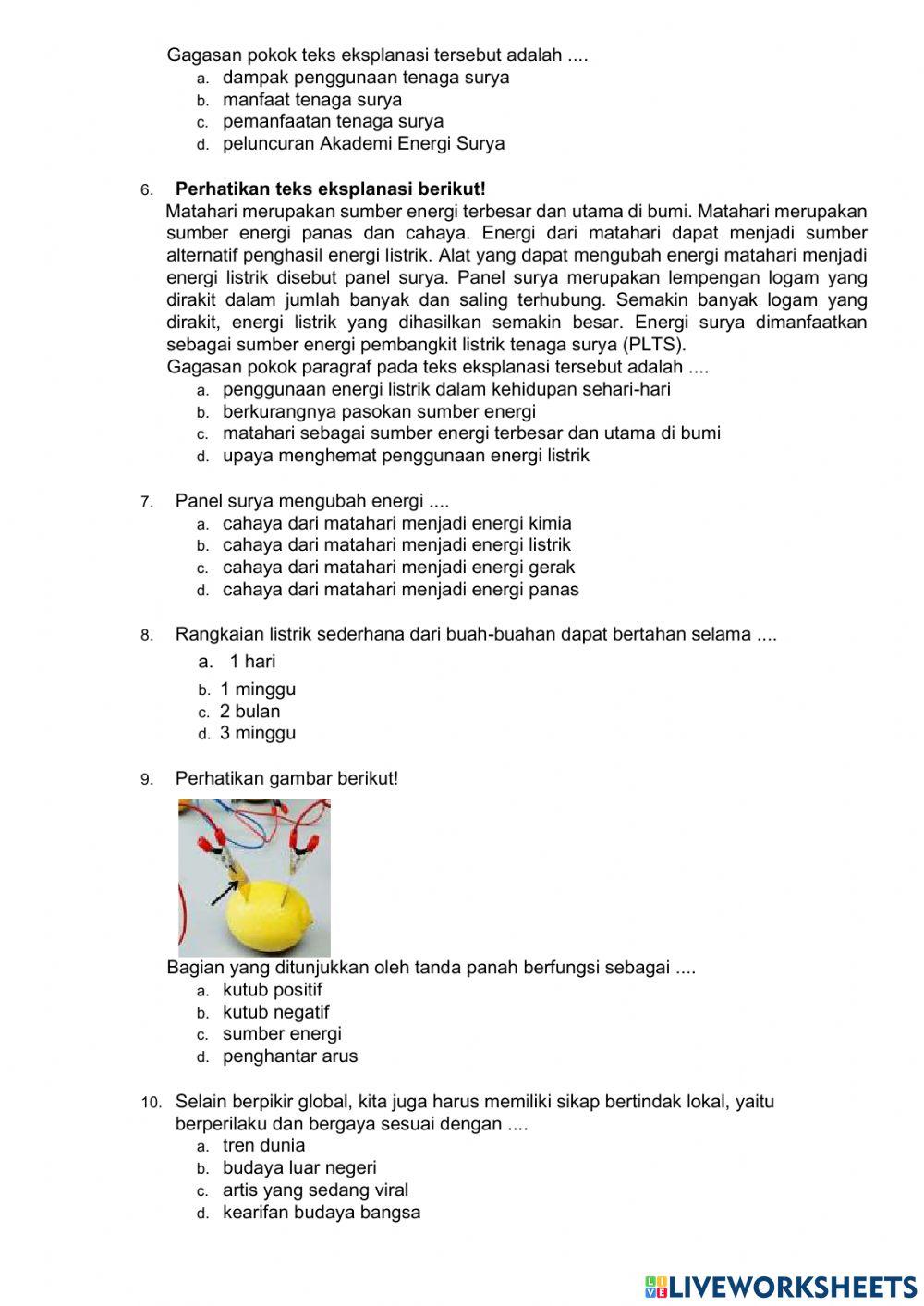 Kelas 6 tema 4 subtema 3