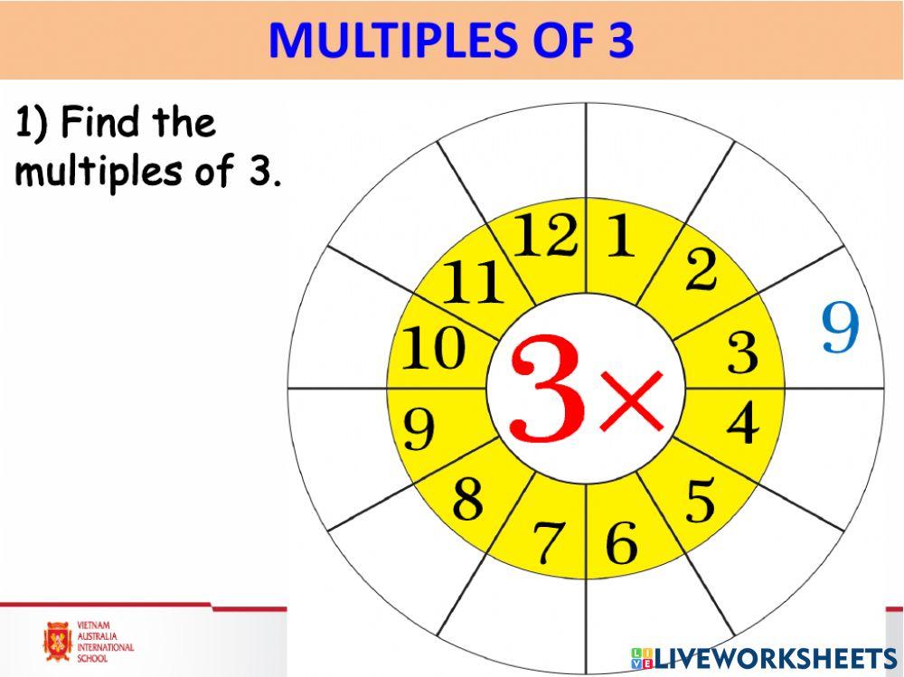 Maths multiples worksheet | Live Worksheets