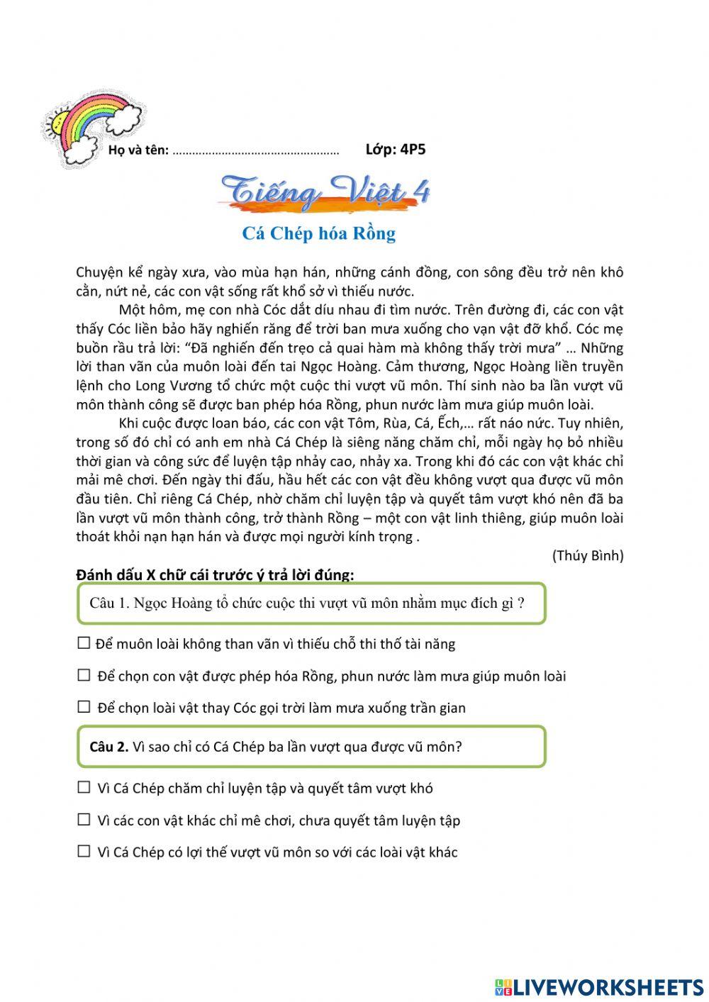 Ôn tập toán tuần 4