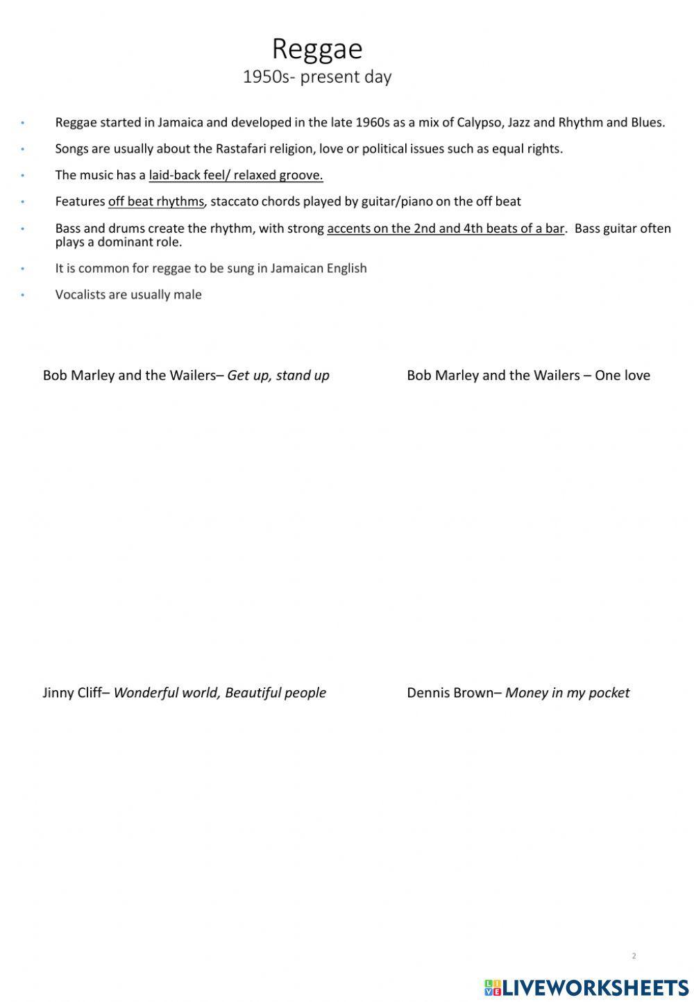 Nat 5 Music Styles 2