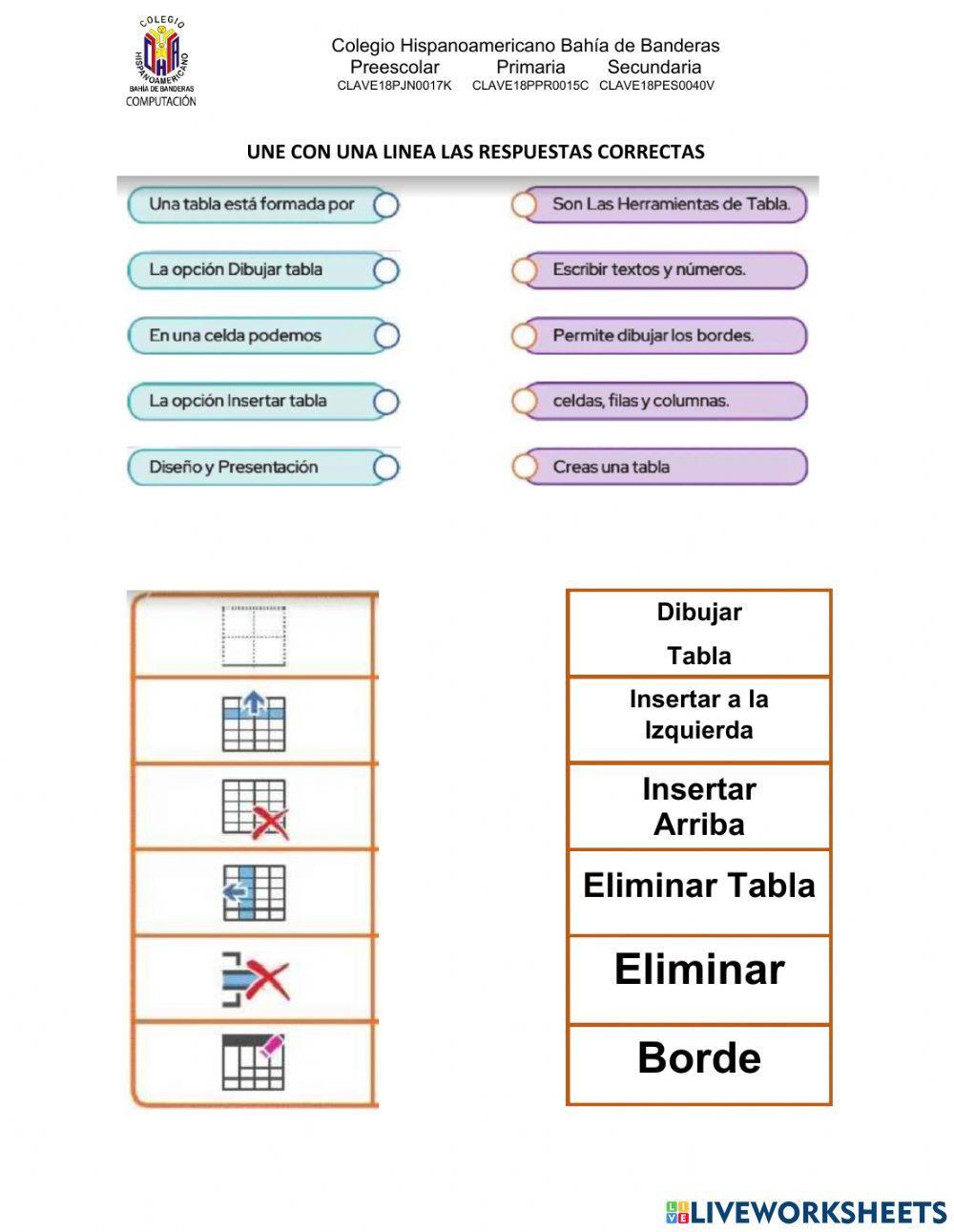 Elaboración de Tablas en Word Office