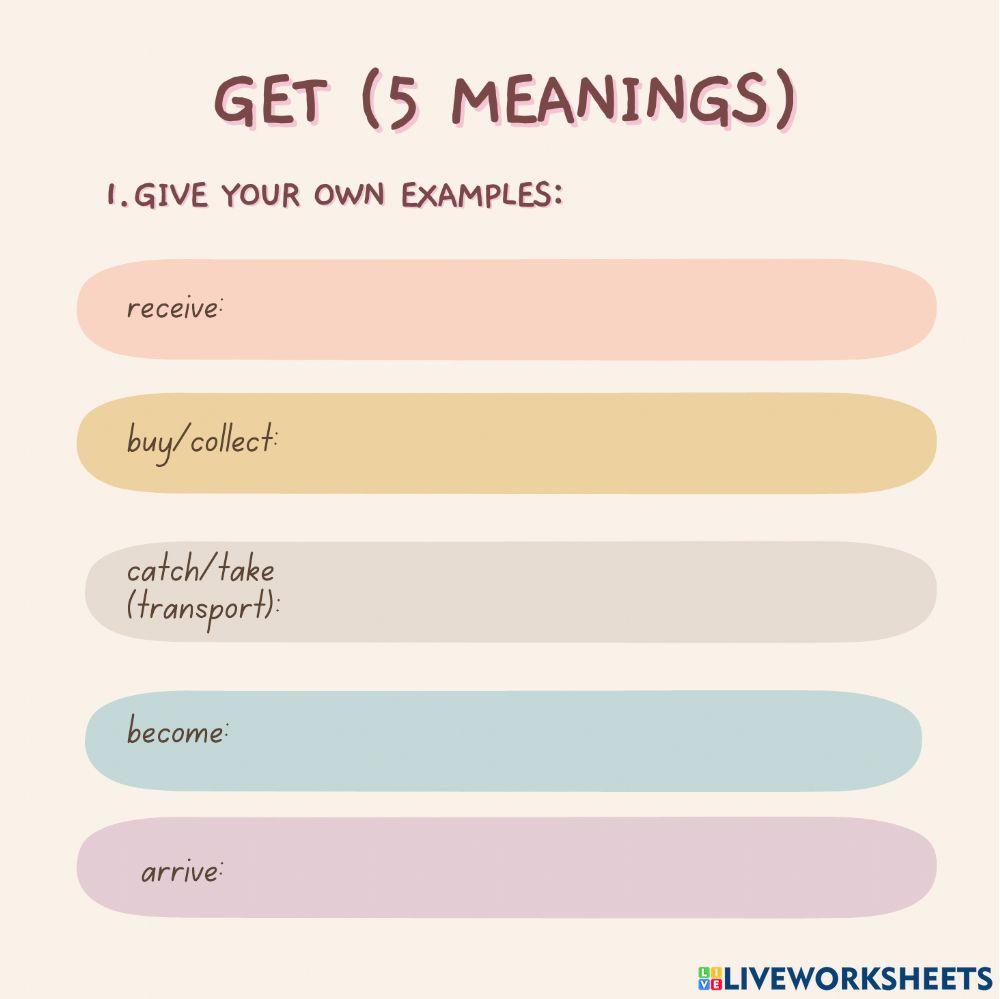 GET (5 meanings)